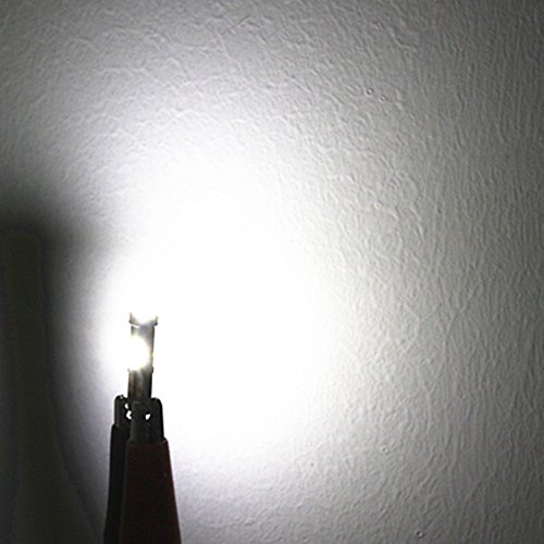 4 Bombillas LED T5 para interior de vehículo, luz blanca miniatura 4