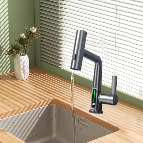 Robinet de cascade rotatif distributeur eau chaude froide pour évier LWX - 8