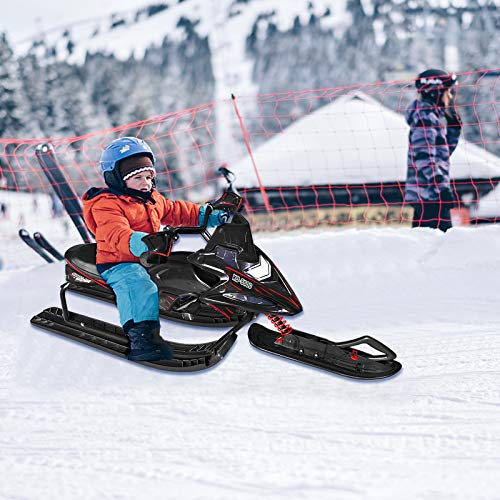 MCTECH Lenkbob Schlitten Kinder mit Fußbremse und Lenkschlitten für Kinder ab 6 Jahren - Erhältlich in DREI Modellen/Farben – Bild 10