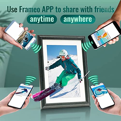 Digital Picture Frame 10.1 Inch - Wifi Smart Photo Frame Hd Ips Touch Screen Built In 16Gb Memory Calendar Share Photo & Moments Instantly Via Frameo App From Anywhere #TOP2