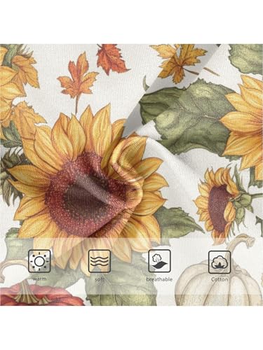 ZZKKO Fall Sunflower and Pumpkin Vintage Girls Underwear Toddler Panties for Girls Comfort Brief Size 2-8T3