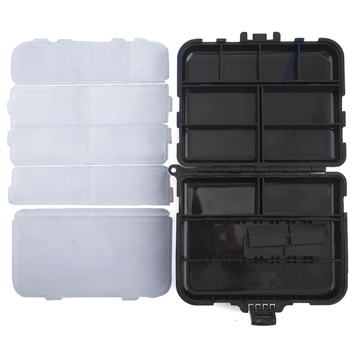 Cajas de aparejos de pesca de doble capa, 16 compartimentos, contenedor de aparejos de pesca, señuelos de pesca, caja de accesorios para flotadores, aparejos, señuelos y otros equipos