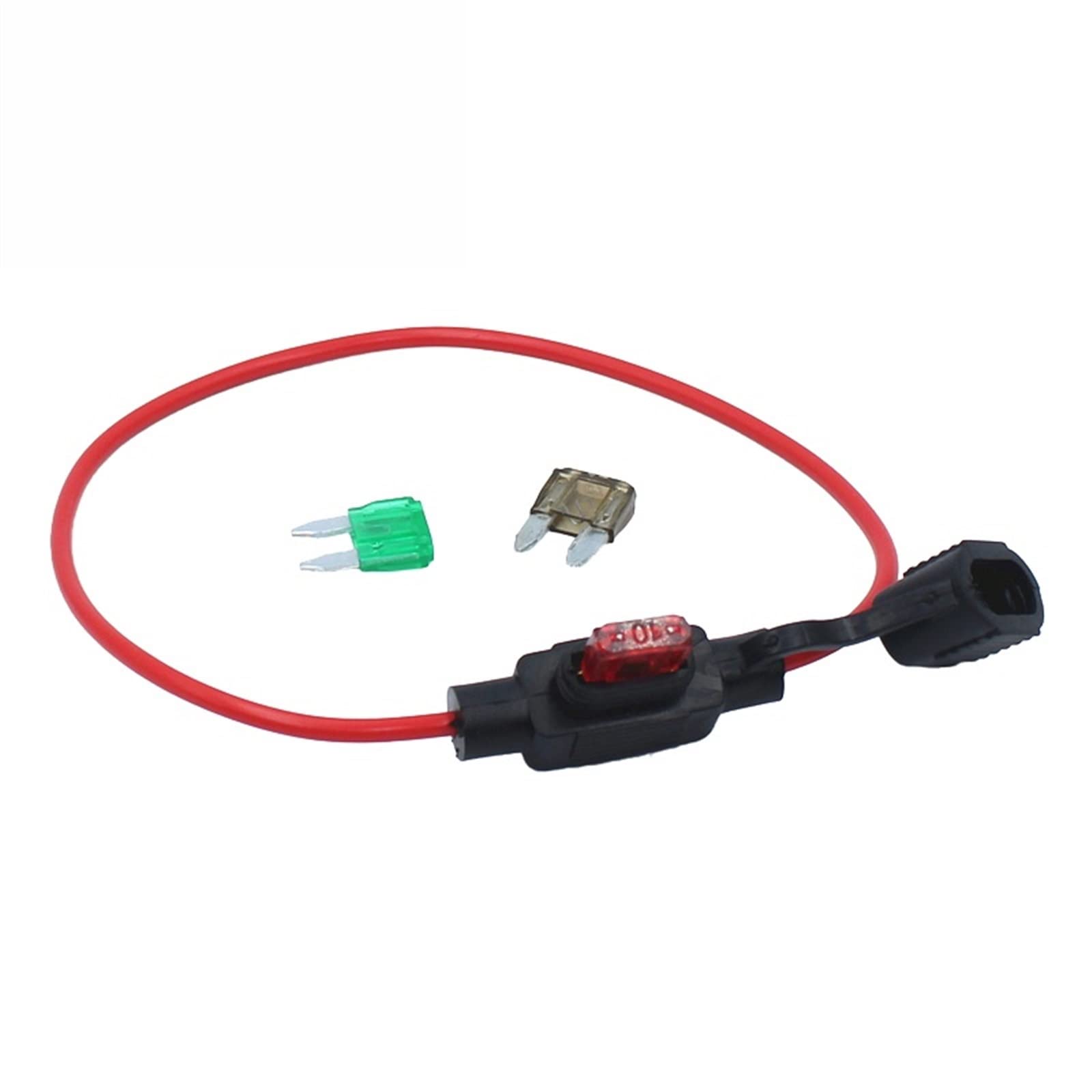 1 Uds en línea portafusibles de mini cuchilla for coche a prueba de salpicaduras for fusibles de 12V 30A portafusibles automotrices