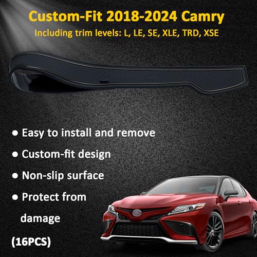 Tapetes interiores antideslizantes para Toyota Camry 2018-2024 miniatura 7