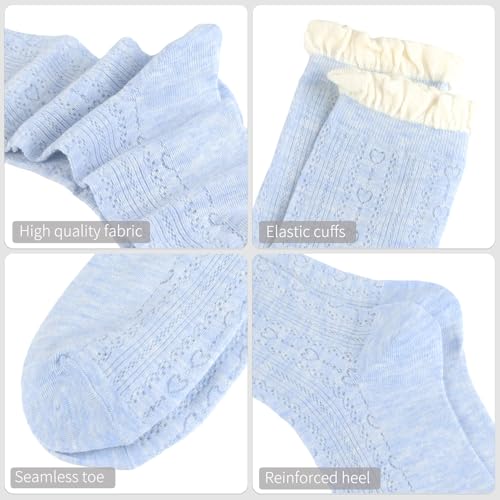 Image of Women's Cute Crew Socks, Casual Athletic Cotton Bowknot Cherry Calf Novelty Socks for Women