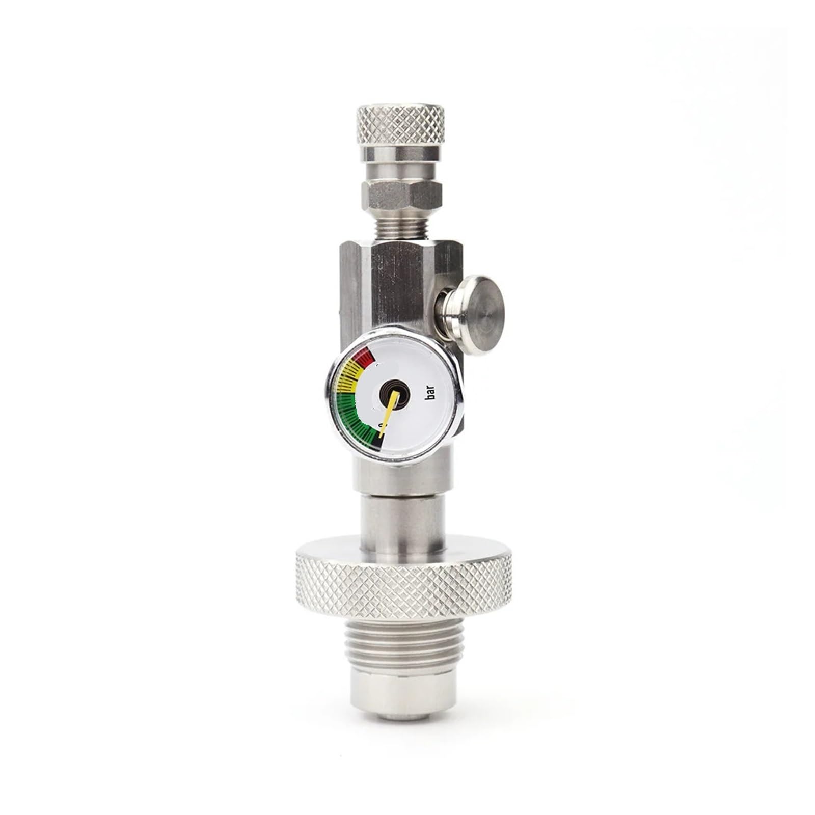 DIN300 5/8 Britischer Rohrverbinder mit Manometer und Druckventil, Nenndruck 300 Bar(Gauge-5000PSI)