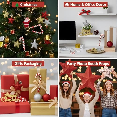 Image of Crackles Christmas Decoration Gift Set (15 Pcs) | Mixed Ornament Combo with Balls, Gifts & Santa | Festive Christmas Tree Decoration Kit for Home, Office & Party Decor