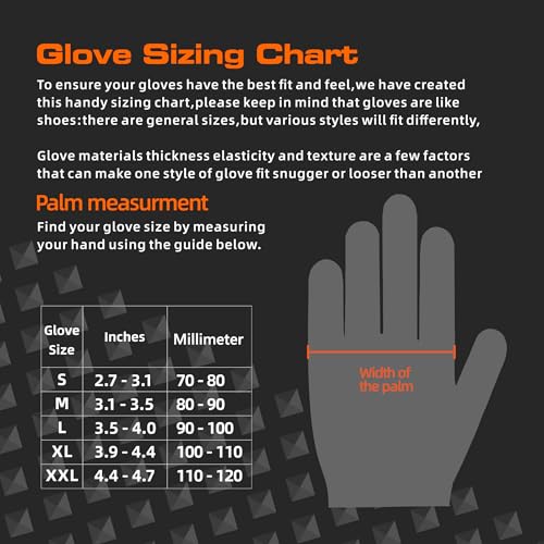 10mil Nitrile-Gloves Disposable-Orange Chemical-Resistant Rubber - Mechanic Gloves Heavy Duty, Latex Free, Diamond Grip (100, X-Large)