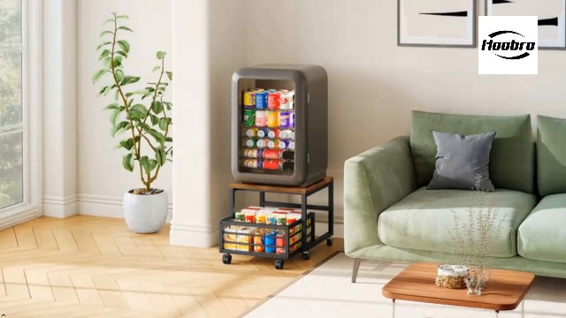 Amazon.com: HOOBRO End Table, Mini Fridge Stand with Storage, Mini