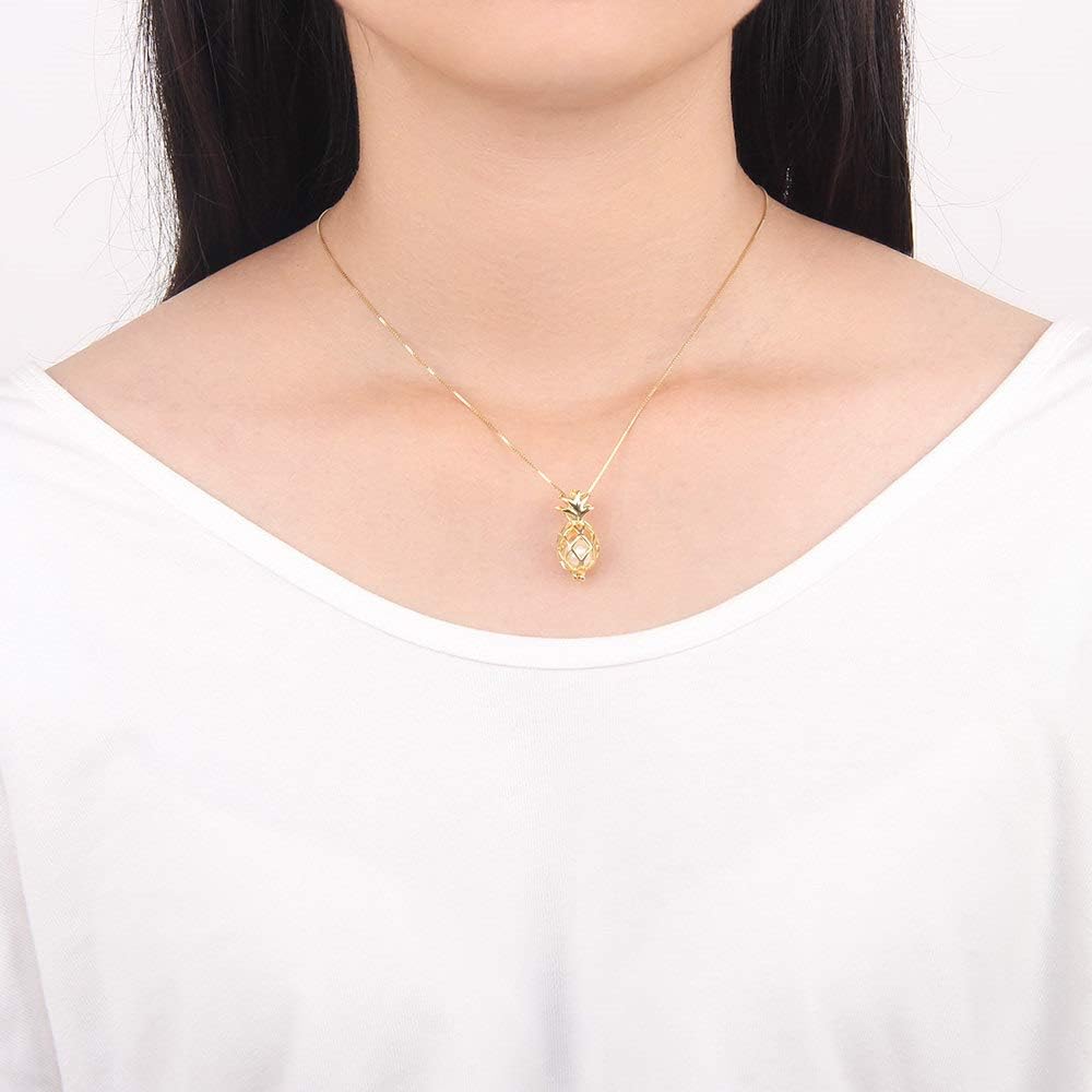 Pineapple Cage Pendants for Pearl Jewelry Making Sterling Silver Gold Plated, Design Cage Pendants for Women - Image 6