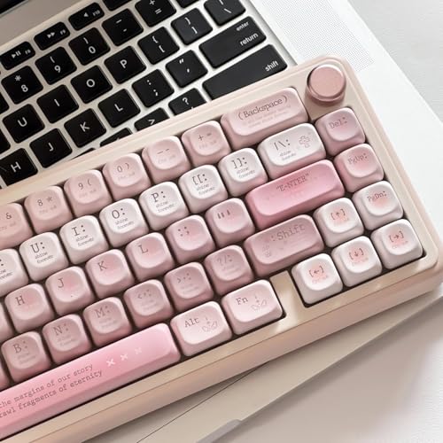 Image of Cute Keycaps Romantic Haze Pink PBT QX3 Profile MX Switch Key Cap