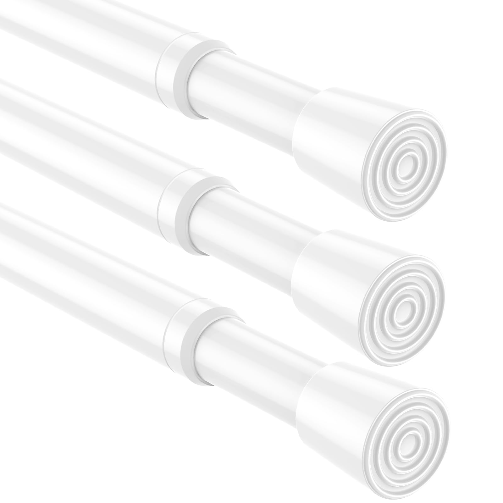 Tringle à rideaux extensibles sans perçage pour locataire en blanc