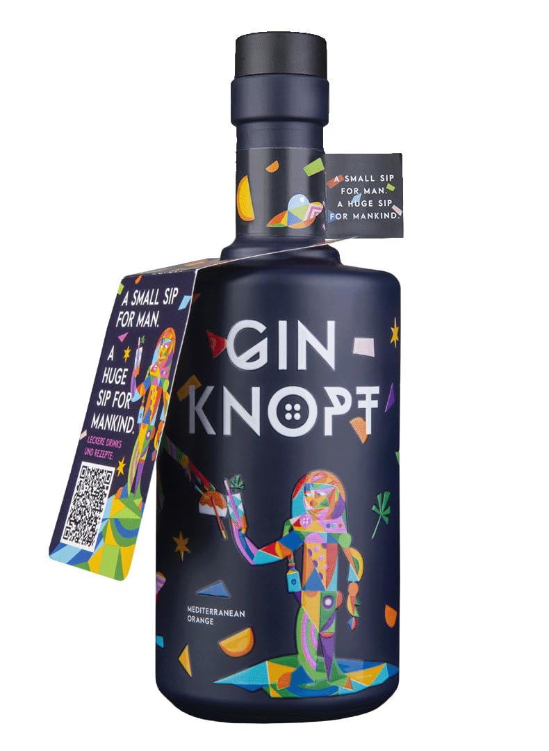 Gin Knopf | aus frischen Orangen und Käutern destilliert | einzigartiges Aroma | handcrafted Gin | 44% | 500ml
