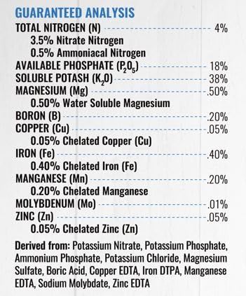 Fertilizante 4-18-38 para Hidroponía y Suelo, 5 lb, Polvo Soluble miniatura 5