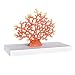WELLAND 24 Inch Chicago Floating Wall Shelves, White