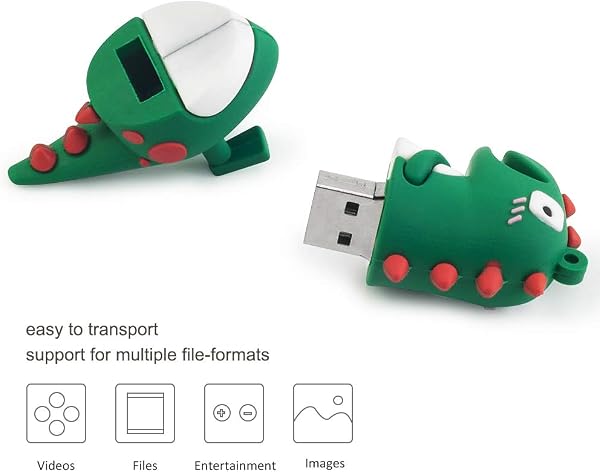 LEIZHAN Clé USB 16Go dinosaurio,Flash Drive USB Pendrive en Silicone (16Go,Dinosaurio) - 4