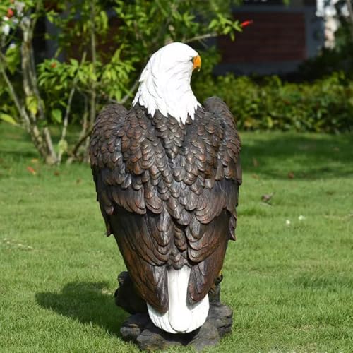 Garden and Yard Statue-Flight of Freedom American Bald Eagle Hanging Bird Statue Hand-Painted Eagle Decor-Bald Eagle Statue, Majestic America Indoor/Outdoor USA Decor for Office, Patio