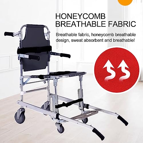 Urządzenie wspomagające podnoszenie fotela schodowego, aluminiowy, lekki, składany wózek inwalidzki, 2-kołowy, nośność 158 kg, klamry szybkiego zwalniania
