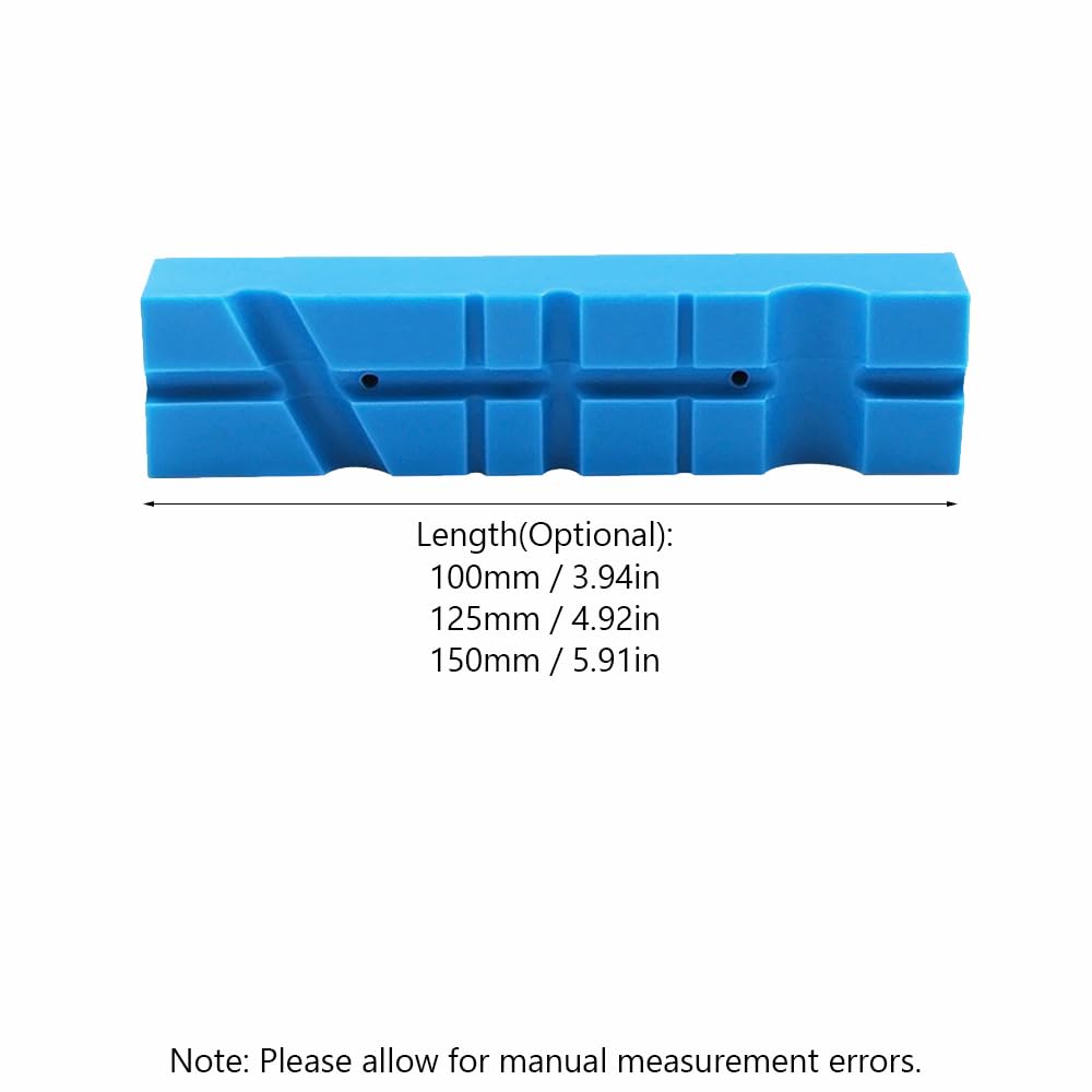 Lot de 2 mâchoires d'étau souples à rainures multiples pour bois, métal, plastique, tubes (100 mm)