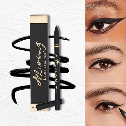 Delineador de ojos lápiz gel resistente al agua negro miniatura 2