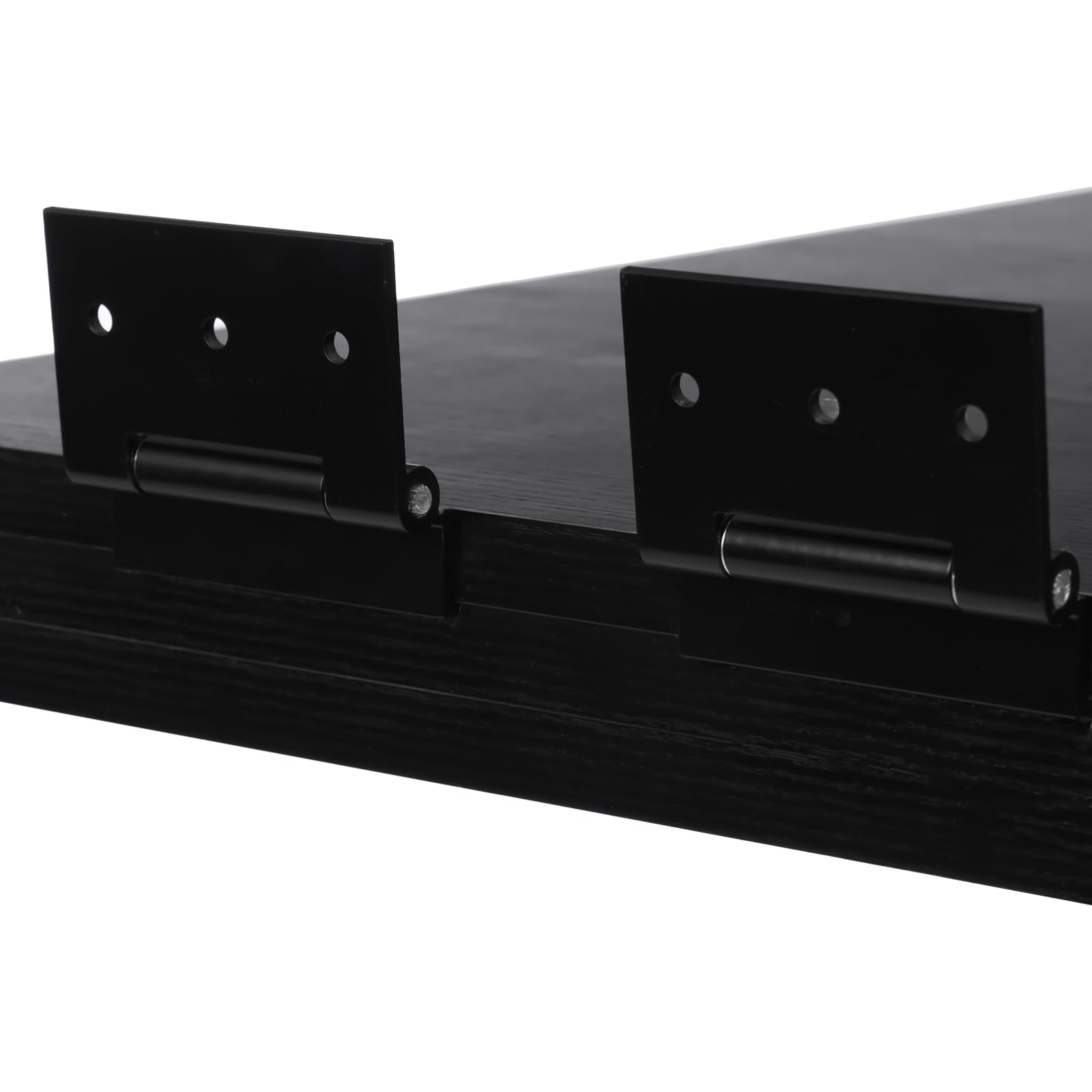 Mesa de comedor plegable de madera maciza, 75 x 40 x 74 cm, mesa plegable de pared para cocina, balcón, estudio, dormitorio, color negro