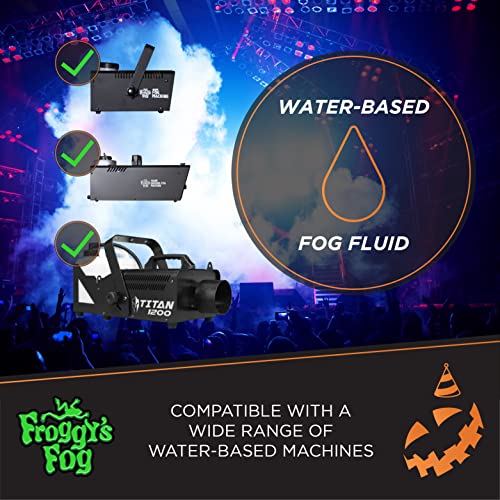 Froggy's Fog Halloween and Party Fog Fluid, High Output Long-Lasting Fog Juice for 400-1500 Watt Water-Based Fog Machines, Great for Pro and Home Haunters, Theatrical Effects, DJs, and More, 1 Gallon by Froggys Fog - Image 6
