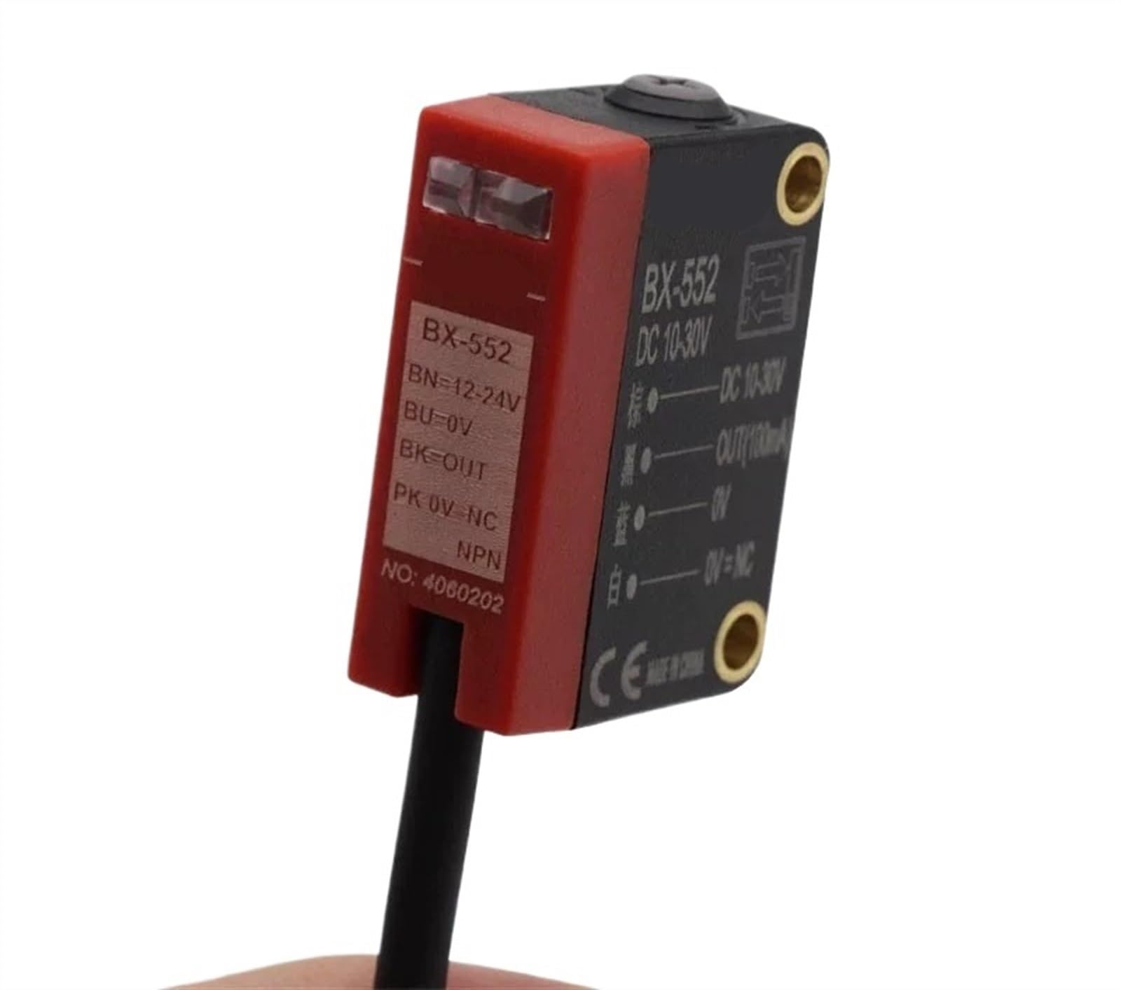 CZVJUKBYP 1pc photoelectric Switch BX-552 Diffuse Reflection Far and Near Adjustable Focusing Small Spot Red Light Sensor BX-662(BX-552 NPN)