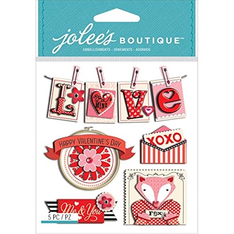 Jolees Boutique Dimensional Stickers, Valentine Words Cover