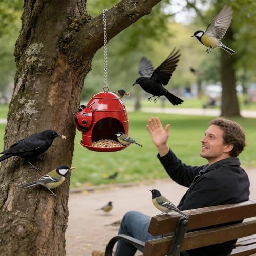 Mangeoire à oiseaux en métal résistant aux intempéries et durable - 7