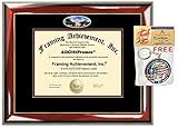 AllGiftFrames Texas State University Diploma Frame TSU San Marcos State School Campus Photo Custom Degree Framing Document Graduation Gift Bachelor Master MBA Doctorate PHD Certificate Holder Case