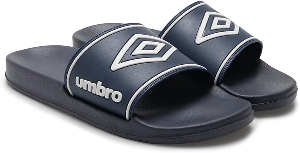 UMBRO Men's Summer Slippers Open Slippers Rubber Navy Beach Sea Swimming Pool Swimming Size: 9