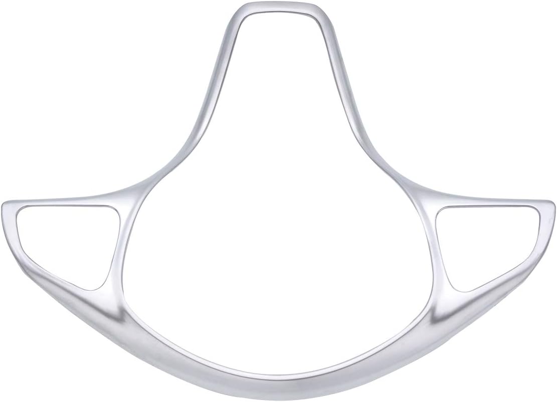 x xotic tech Steering Frame Panel Decoration Cover Trim Compatible with Mercedes Benz W213 W205 X253 C E GLC GLA Class 2014-2017 (Silver)
