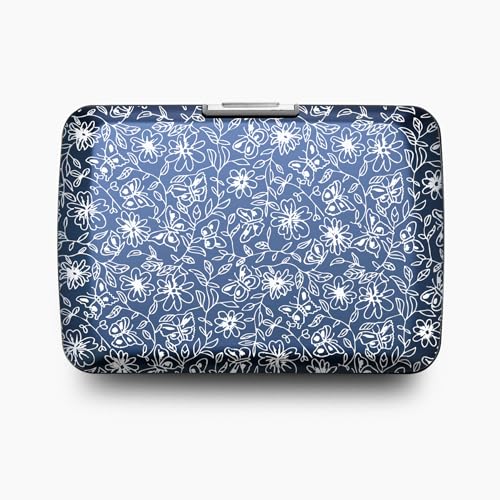 Image of OGON -DESIGNS- Aluminum card holder with metal lock, RFID protection against fraud and demagnetization, compact wallet, Smart Case OSLO model