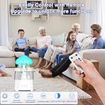 Diffuserlove Rain Diffuser Cloud Humidifier 450ML Diffuser Water Drip Waterfall Lamp Mushroom Humidifier (Size: 6.54''x10.5'') - Image 6