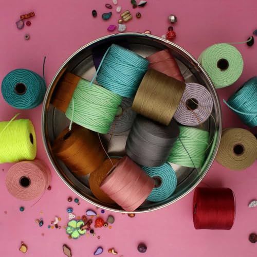 Cordón de nailon S-Lon blanco para tejer joyería fina en proyectos creativos de Kumihimo 8
