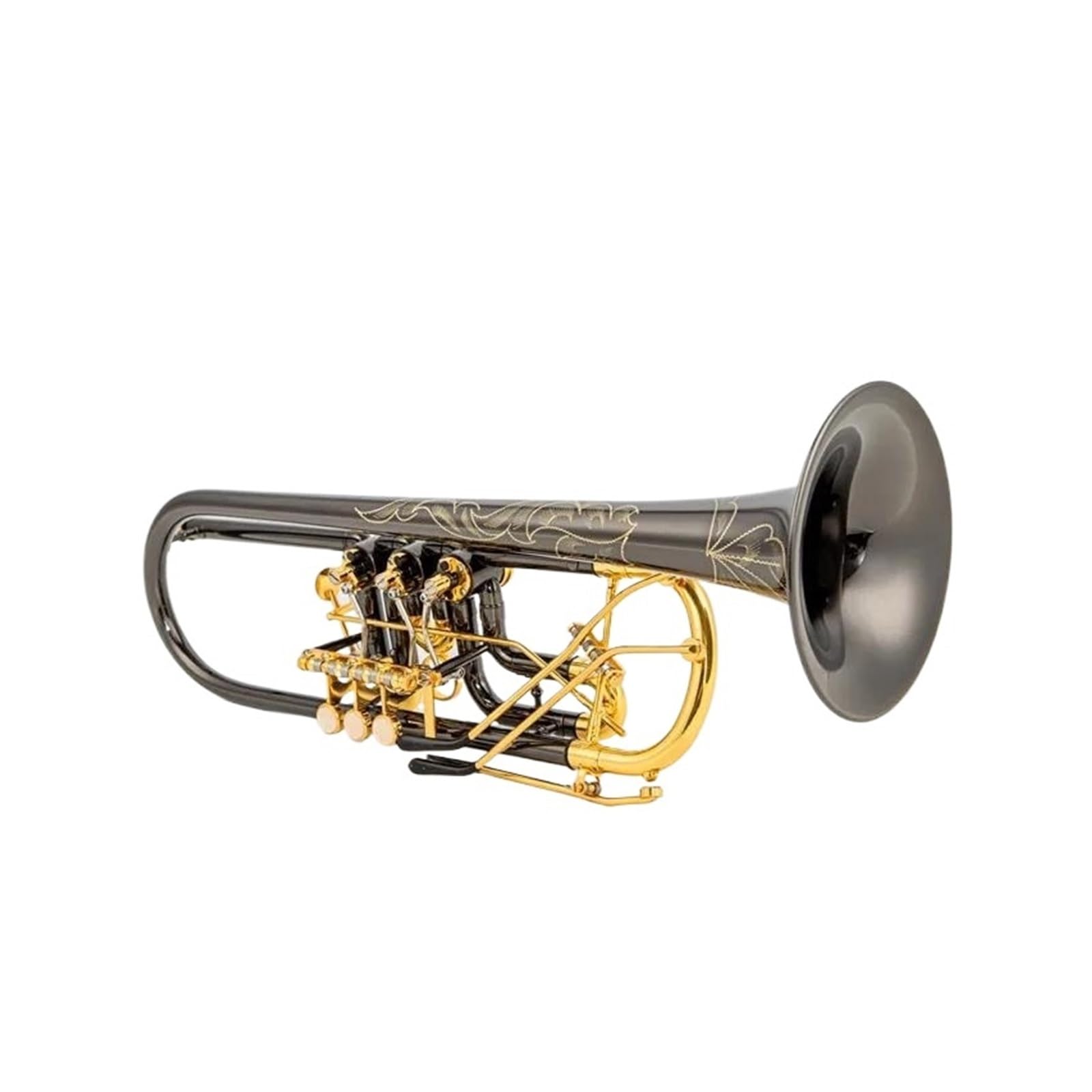 Trombe Tromba in SIB Si Bemolle Chiave Piatta in Ottone Strumenti Musicali A Tromba Professionali con Custodia in Pelle