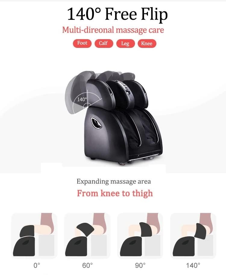 Shri Arogyam Leg Massager with Heat, Foot & Calf Massager for Home - Airbag Vibration, Electric Heated Machine for Calf, Thigh & Knee Pain Relief - Corded Electric