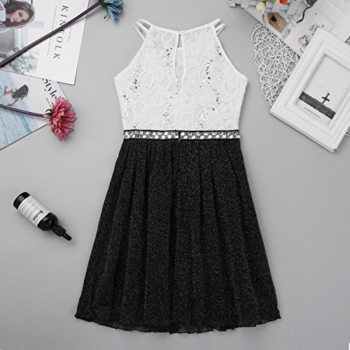 Kids Floral Lace Flower Girls Dress Vintage Halter Neck Wedding Pageant Bridemaid Formal Party Dress Ball Gowns4