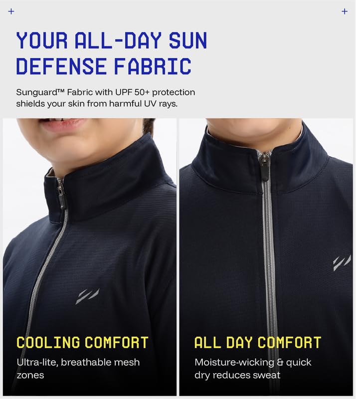 Image of BLUE TYGA Boys UPF 50+ Sunscreen Jacket - Cool, Comfy & Sun-Safe Protection for Every Adventure