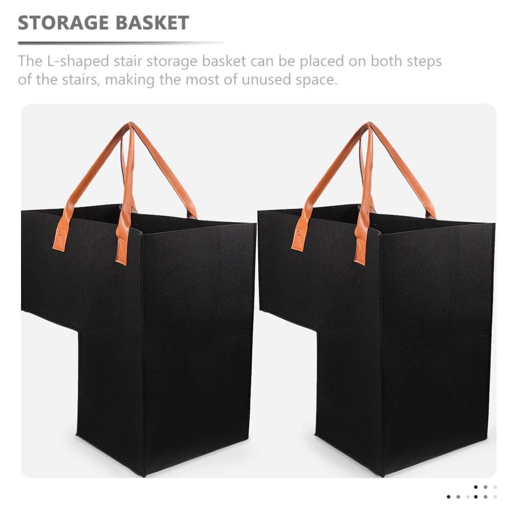 Angoily Cestino Portaoggetti Forma Per Scale Contenitore Per Vestiti Pieghevole Organizer Per Scale Grande Borsa Multiuso Per Vestiti Sporchi e Giocattoli