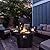 TLGREEN Propane Fire Pit Table 42in, 50,000 BTU Auto-Ignition Round Gas Fire Pits for Outside Patio, Fire Table with Waterproof Cover, Blue Stone and Lid, CSA Certification