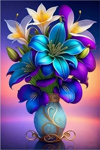 Broderie diamant kit complet fleurs pour offrir un projet artistique grand format captivant
