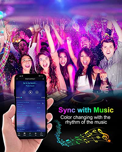 Smart 23.6In Led Wall Sconce, Rgb Music Sync Color Changing Changing Porch Light, Indoor & Outdoor With Remote Control And App Control Wall Lights, Dimming 2700K-6500K, Ip65 Waterproof #TOP2