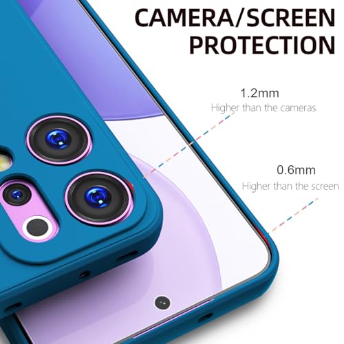 Image of Kapa Matte Protective Lens Flexible Back Cover for Oppo Reno 14 5G | Slim Silicone with Soft Lining Shockproof Full Body Bumper Case (Blue)