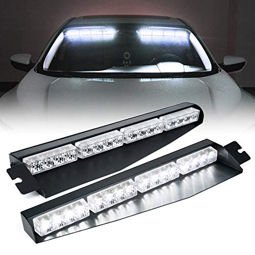 Xprite LED Emergency Visor Strobe Light Bar, Interior