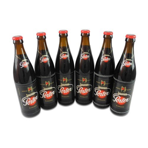 Lausitzer Porter Schwarzes (Schwarzbier / 6 Flaschen à 0,5 l / 4,4% vol.) Cover