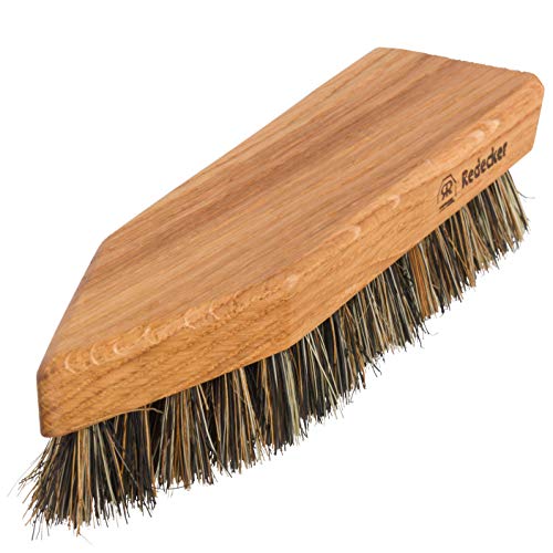 Redecker Coconut and Tampico Fiber Shoe Dirt Brush with Oiled Oakwood Handle, 7-1/2-Inches