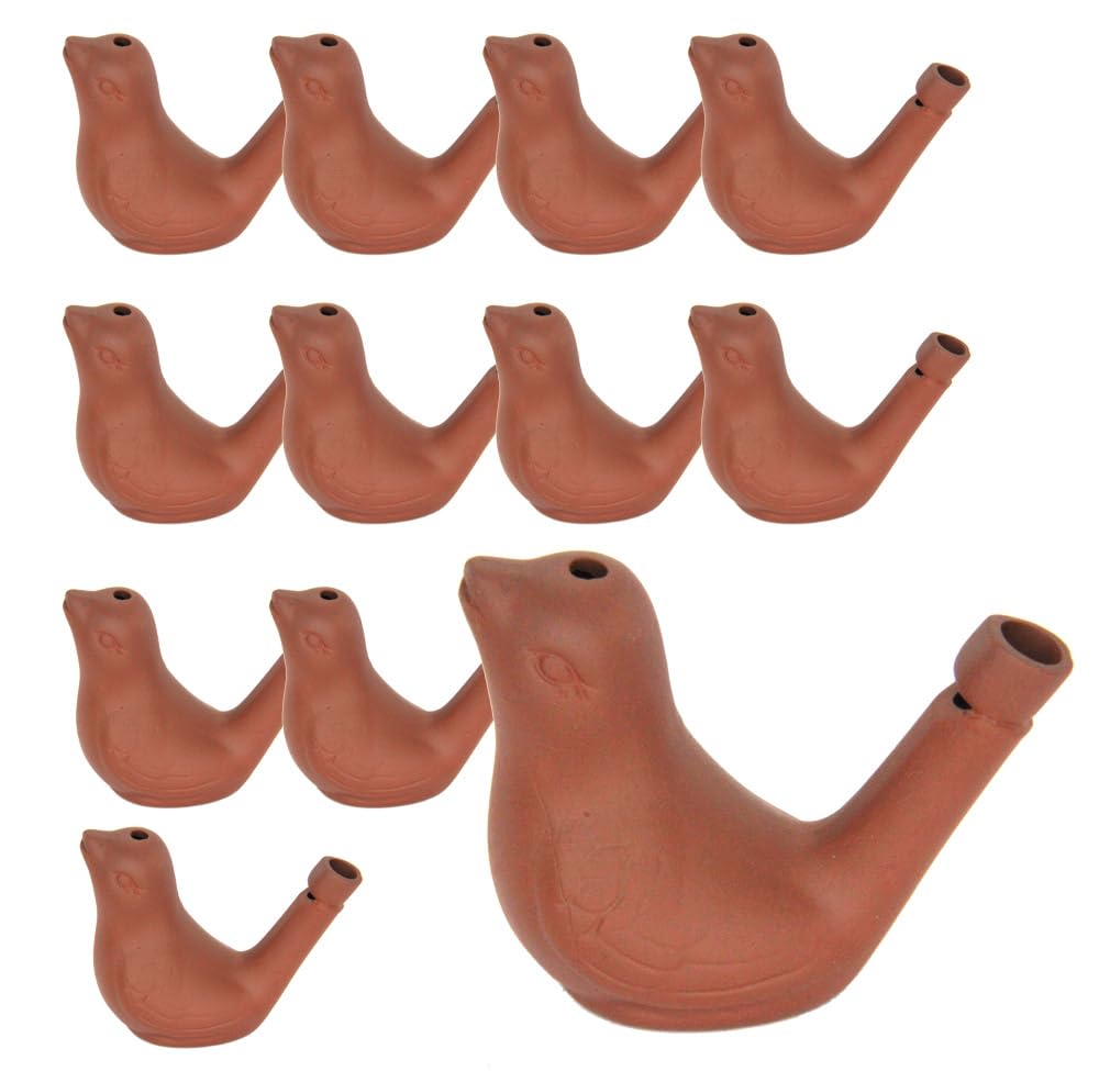 Sol Expert Vogelwasserpfeife, 12er Set, Ton, Braun, Kindermusikinstrument