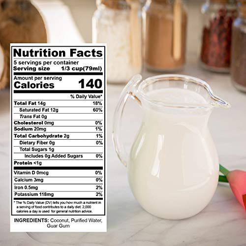 Coconut Milk Unsweetened Full-Fat BPA-Free Canned Dairy Free Without Preservatives, Great for Vegan Paleo or Keto Recipes Latte or for Yogurt - 13.5 oz. Cans (Count of 6) by Fiesta Tropicalé