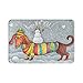 Tappeto di Natale bassotto pupazzo di neve cacciatore di sporcizia per interni ed esterni 39,9 "x 59,7" lavabile Zerbino antiscivolo ingresso scarpe raschietto super assorbente anteriore zerbino